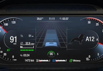 Мод MAN TGX 2020 Improved Dashboard версия 1.6 для Euro Truck Simulator 2 (v1.49.x)