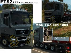 Мод MAN TGX 8×4 10×4 версия 8.2 для Euro Truck Simulator 2 (v1.27, - 1.30.x)