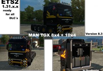 Мод MAN TGX 8×4 10×4 версия 8.3 для Euro Truck Simulator 2 (v1.31.x, 1.32.x)