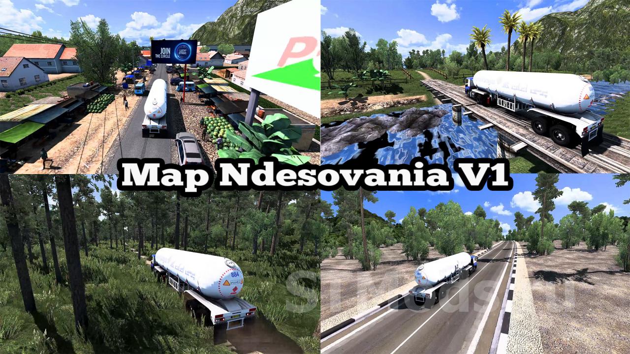Скачать Карта «Ndesovania» Версия 2.1 Для Euro Truck Simulator 2.