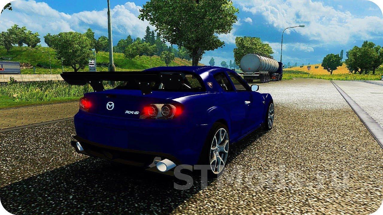 Скачать мод Mazda RX-8 Spirit R 2012 версия 1.1 для Euro Truck Simulator 2  (v1.31.x, - 1.36.x)