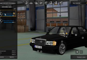 Мод Mercedes-Benz 190E версия 1.1 для Euro Truck Simulator 2 (v1.31.x, 1.32.x)