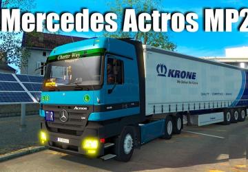 Мод Mercedes Actros MP2 версия 1.0 для Euro Truck Simulator 2 (v1.31.x, 1.32.x)