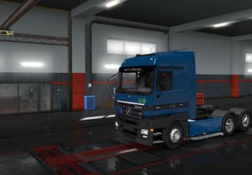 Мод Mercedes Actros MP2 версия 1.0 для Euro Truck Simulator 2 (v1.31.x, 1.32.x)