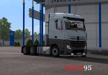 Мод Mercedes Actros MP4 версия 1.20 для Euro Truck Simulator 2 (v1.28.x, 1.30.x)