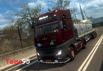 Мод Mercedes Actros MP4 версия 1.21 для Euro Truck Simulator 2 (v1.31.x, - 1.33.x)