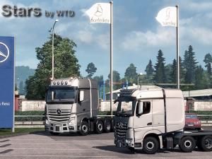 Мод Mercedes-Benz Big Stars Actros/Arocs SLT версия 1.5.1 для Euro Truck Simulator 2 (v1.28.x, 1.30.x)