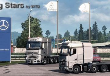 Мод Mercedes-Benz Big Stars Actros/Arocs SLT версия 1.5.3.4 для Euro Truck Simulator 2 (v1.33.x)