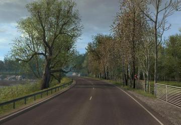 Мод Late Autumn/Mild Winter версия 3.5 для Euro Truck Simulator 2 (v1.35.x, 1.36.x)