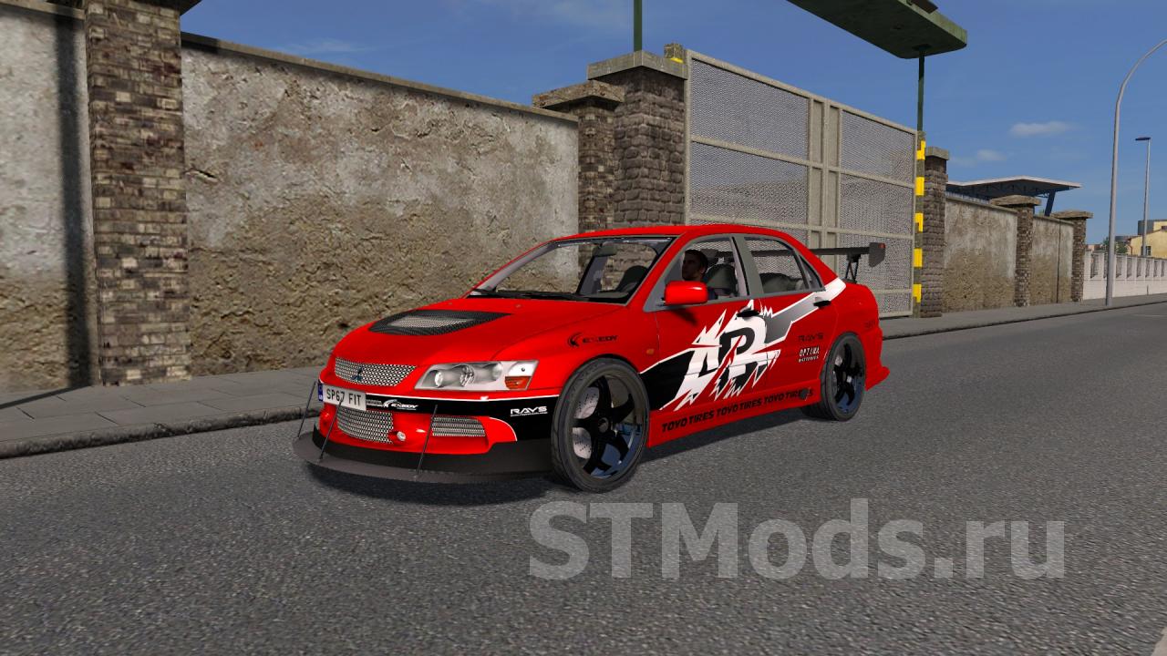 Скачать мод Mitsubishi Lancer Evo VIII MR версия 2.2 для Euro Truck  Simulator 2 (v1.33.x, - 1.36.x)