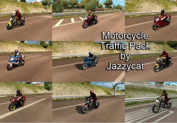 Мод Motorcycle Traffic Pack версия 1.2 для Euro Truck Simulator 2 (v1.30.x, 1.31.x)