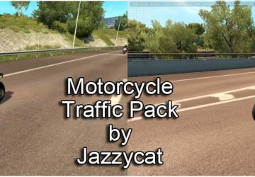 Мод Motorcycle Traffic Pack версия 1.3 для Euro Truck Simulator 2 (v1.30.x, - 1.32.x)