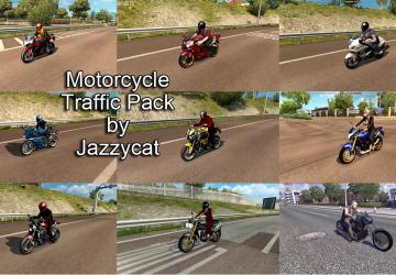Мод Motorcycle Traffic Pack версия 1.3 для Euro Truck Simulator 2 (v1.30.x, - 1.32.x)