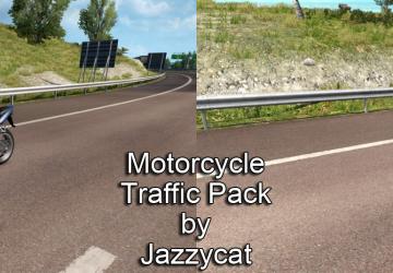 Мод Motorcycle Traffic Pack версия 1.7 для Euro Truck Simulator 2 (v1.30.x, - 1.32.x)