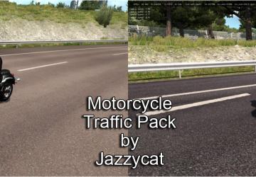 Мод Motorcycle Traffic Pack версия 1.8 для Euro Truck Simulator 2 (v1.30.x, - 1.33.x)