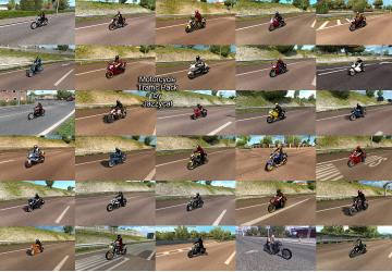 Мод Motorcycle Traffic Pack версия 2.8 для Euro Truck Simulator 2 (v1.30.x, - 1.34.x)