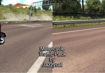 Мод Motorcycle Traffic Pack версия 3.0.1 для Euro Truck Simulator 2 (v1.31.x, - 1.34.x)