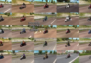 Мод Motorcycle Traffic Pack версия 3.1 для Euro Truck Simulator 2 (v1.35.x)