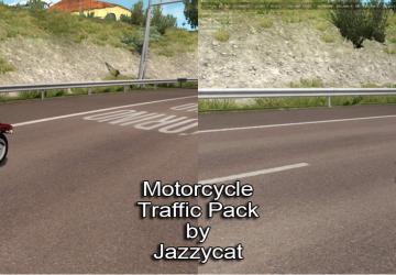 Мод Motorcycle Traffic Pack версия 3.5 для Euro Truck Simulator 2 (v1.35.x)