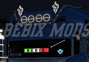 Мод Name Led Panel версия 1.0 для Euro Truck Simulator 2 (v1.54)