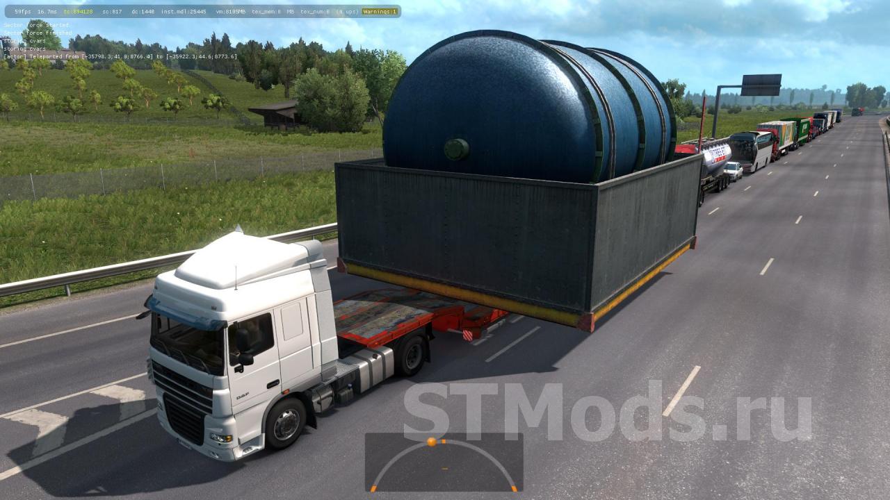 Скачать мод Негабариты в трафик версия 1.0 для Euro Truck Simulator 2  (v1.38.x, 1.39.x)