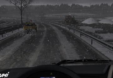 Мод New Weather Winter версия 1.2 для Euro Truck Simulator 2 (v1.33.x)