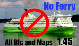 Мод No Ferry all DLC + Maps версия 3.4 для Euro Truck Simulator 2 (v1.45)