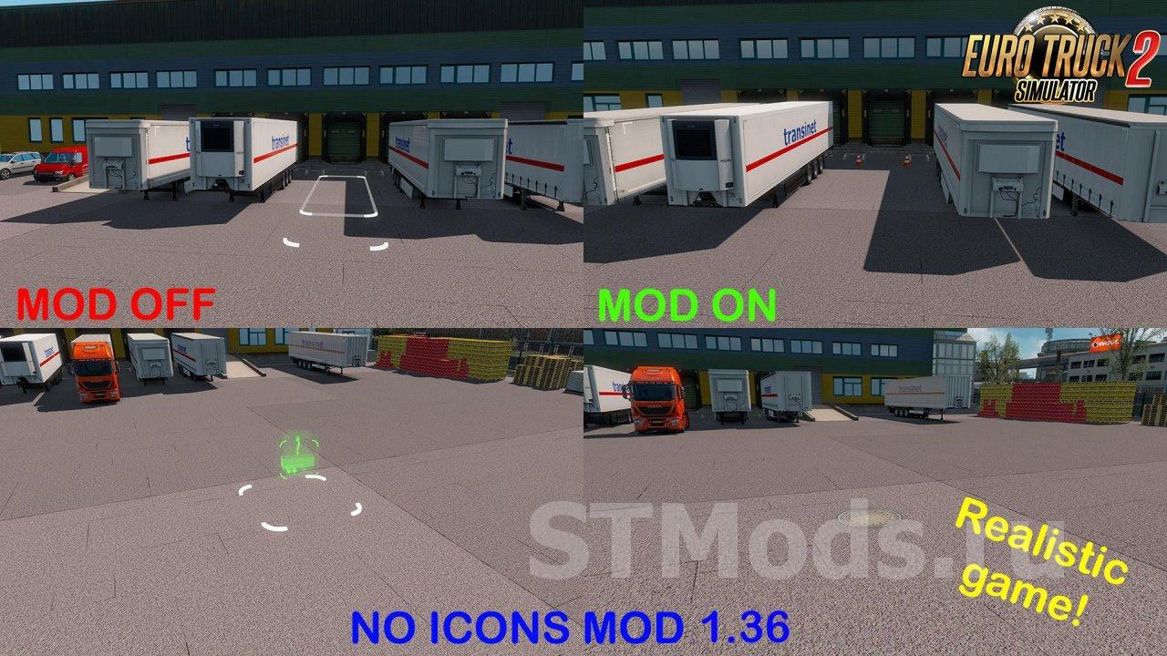 No Icons Mod версия 3.0 для Euro Truck Simulator 2 (v1.55.x) thumbnail 2