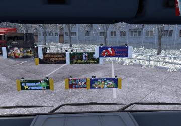 Мод Новогодние вымпелы версия 1.0 для Euro Truck Simulator 2 (v1.36.x)