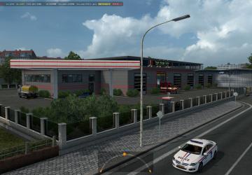 Карту Новые гаражи версия 1.1 для Euro Truck Simulator 2 (v1.35.x)