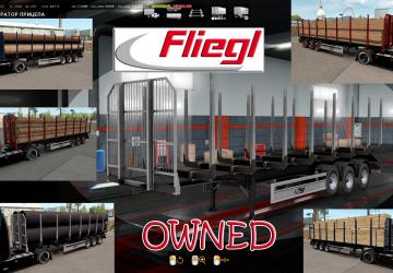 Мод Ownable Log Trailer Fliegl версия 1.0 для Euro Truck Simulator 2 (v1.33.x, 1.34.x)