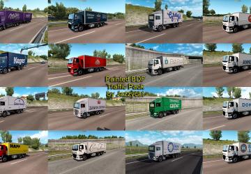 Мод Painted BDF Traffic Pack версия 4.0 для Euro Truck Simulator 2 (v1.31.x, 1.32.x)