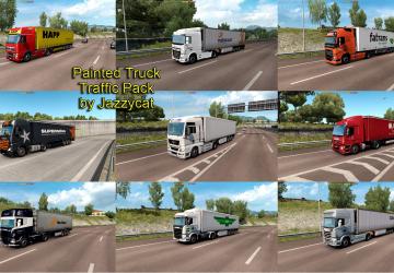 Мод Painted Truck Traffic Pack версия 6.3 для Euro Truck Simulator 2 (v1.32.x)