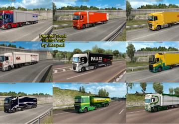 Мод Painted Truck Traffic Pack версия 8.8 для Euro Truck Simulator 2 (v1.35.x)