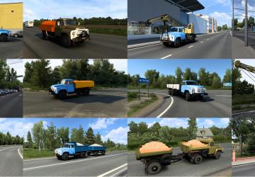 Мод Пак грузовиков ЗиЛ в трафик версия 1.5 для Euro Truck Simulator 2 (v1.49.x)