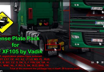 Мод Пак номеров для модифицированных грузовиков v4.0 для Euro Truck Simulator 2 (v1.33.x, 1.34.x)
