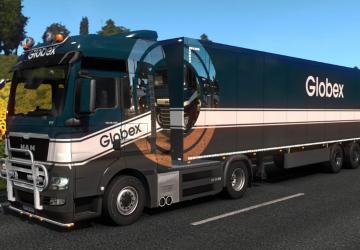 Мод Пак скинов «Globex» для прицепа и грузовиков v1.0 для Euro Truck Simulator 2 (v1.32.x, - 1.36.x)