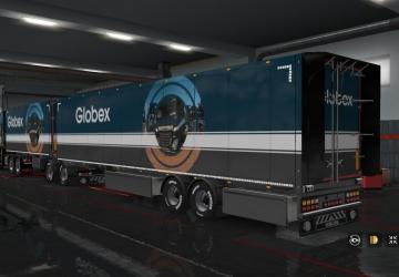 Мод Пак скинов «Globex» для прицепа и грузовиков v1.0 для Euro Truck Simulator 2 (v1.32.x, - 1.36.x)