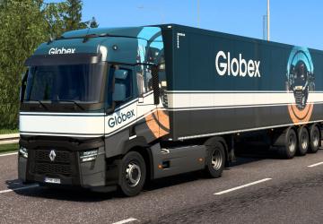 Мод Пак скинов «Globex» для прицепа и грузовиков v1.9.2 для Euro Truck Simulator 2 (v1.39.x, 1.40.x)