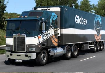 Мод Пак скинов «Globex» для прицепа и грузовиков v1.9.2 для Euro Truck Simulator 2 (v1.39.x, 1.40.x)