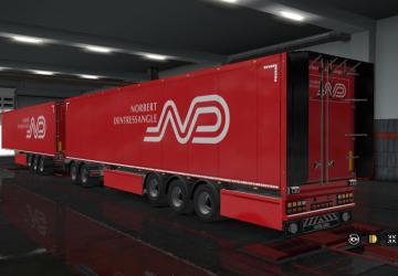 Мод Пак скинов «Norbert Dentressangle» для прицепов и грузовиков v1.0 для Euro Truck Simulator 2 (v1.32.x, - 1.34.x)