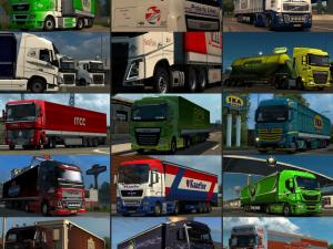 Мод Большой пак скинов оригинальных SCS компаний для грузовиков v1.0 для Euro Truck Simulator 2 (v1.27.х, 1.28.x)