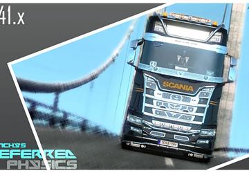 Мод Переработанная физика грузовиков версия 2.2 для Euro Truck Simulator 2 (v1.40.x, - 1.42.x)
