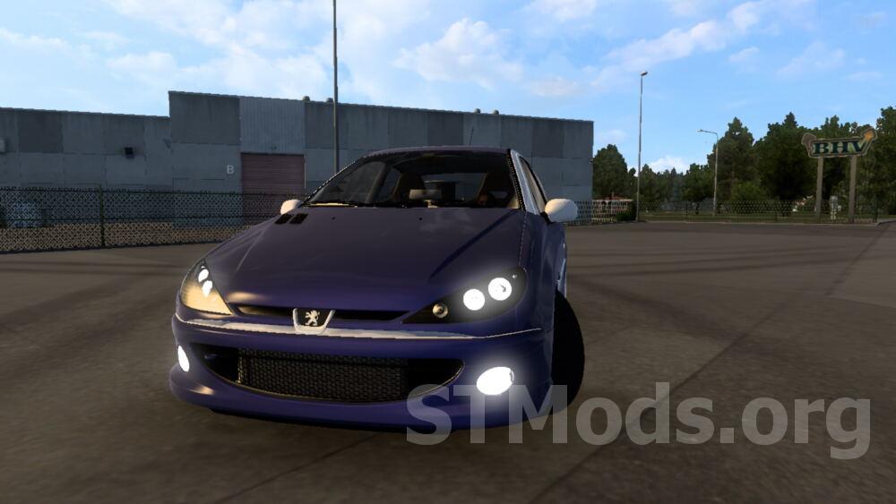 Peugeot 206 версия 2.2 для Euro Truck Simulator 2 (v1.54.x)