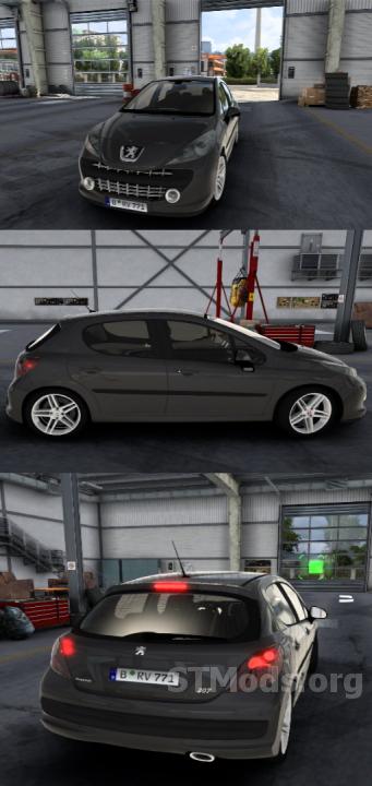 Peugeot 207 Hatchback 2007 версия 1.5 для Euro Truck Simulator 2 (v1.54.x)