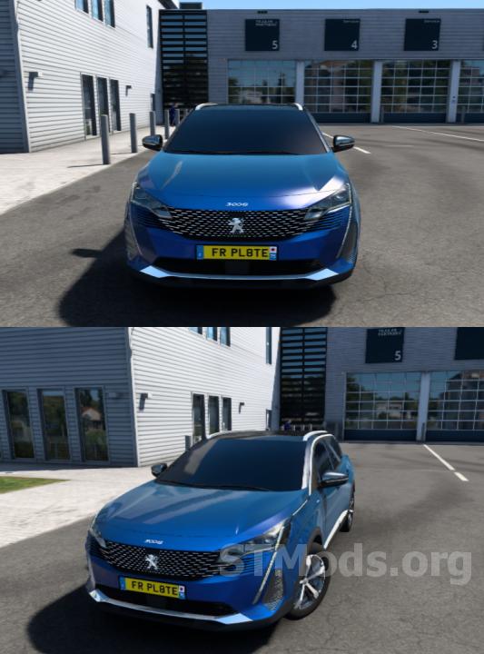 Peugeot 3008 2021 версия 1.1 для Euro Truck Simulator 2 (v1.52.x, 1.53.x)