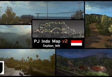 Карту Карта «PJ Indo» версия 2.5 для Euro Truck Simulator 2 (v1.32.x)