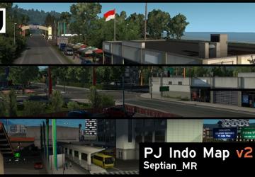 Карту Карта «PJ Indo» версия 2.65 для Euro Truck Simulator 2 (v1.35.x)