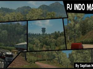 Карту Карта «PJ Indo» версия 2.0 для Euro Truck Simulator 2 (v1.26.x)