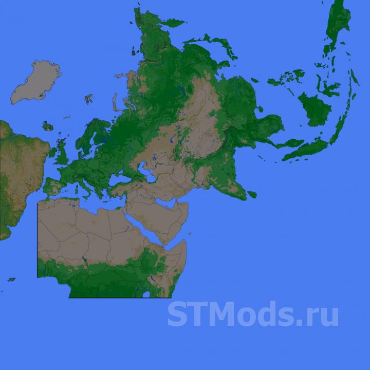 Подложка всего мира версия 3.5 для Euro Truck Simulator 2 (v1.54.x)